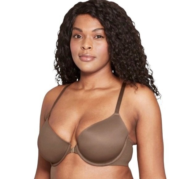Auden The Ace Demi Racerback Bra Cocoa - Size 32B - Picture 1 of 4